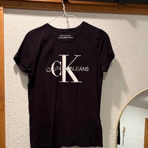 Calvin Klein Black Tee with White Logo